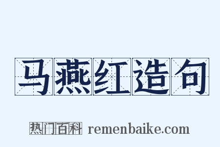 马燕红造句是什么意思的图片